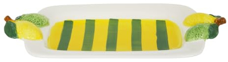 Vassoio decoro limoni 30x15,5 cm Florafruit ceramica