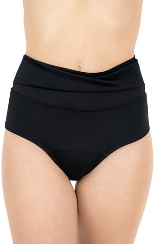 MYLILY Bikini in PU a vita alta, colore nero