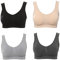 JOJOANS 3/4 Pack Bra Bralette Ultimate Comfort Bra Padded Seamless Plus Size Light Support Sports Bra for Yoga Stretch Wireless Leisure Underwear, XXL