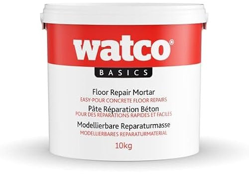 Watco Basique Pâte Réparation Béton, Mortier Modelable pour Réparation Rapide Haute Résistance, 10KG Gris