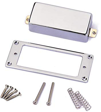 Healifty Mini Humbucker Pickup Set E-Gitarre Zubehör 2 Stück Cupronickel Rahmen Und Abdeckung Für Diy Gitarrenprojekte Kompatibel Mit Doppel-Humbucker Gitarren