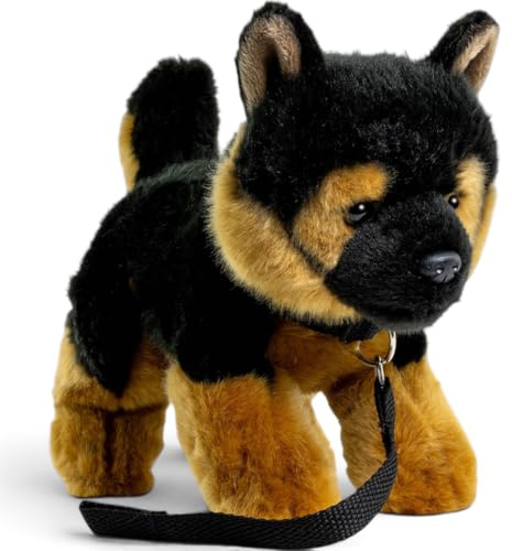 Carl Dick Peluche Chiot Berger Allemand avec Laisse, env. 22 cm de Long, 3486