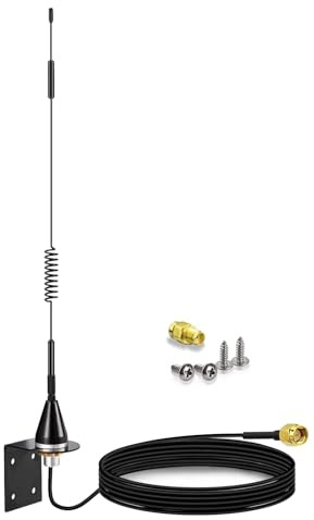 Bingfu 868 MHz LoRa Antenne Outdoor 2dBi SMA Stecker 3m Kabel Wandhalterung | Mit RP-SMA Adapter Für LoRaWAN Gateways, Hotspots und IoT Anwendungen wie Smart Agriculture, Monitoring und Industrie