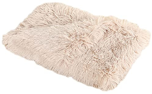 Fluffy Copertine per Cani Coperta per Gatti Lavabile Soffice Coperta Cane Morbido Caldo Animali Domestici Doppia Faccia Tappeto Adatta per Maggior Parte Dei Cani O Gatti,Albicocca,56×36cm