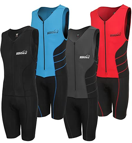 Deux Roues Youth Junior Kids Triathlon Suit Tri Cycling Skin Suit Sleeveless - Bonus Race Bib Belt