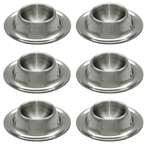 GRÄWE Eierbecher rund, Edelstahl 6er Set