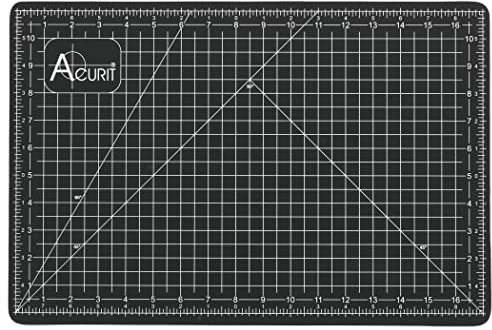 Acurit Självläkande skärmattor - självläkande hantverksmattor för skärning, mått, studior, design och mer! - [Svart - 45 x 61 cm]