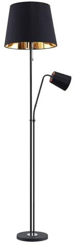 Lindby Stehlampe 'Efalia' (Modern) in Schwarz aus Metall u.a. für Wohnzimmer & Esszimmer (2 flammig,) - Stehleuchte, Standleuchte, Floor Lamp, Wohnzimmerlampe, Wohnzimmerlampe