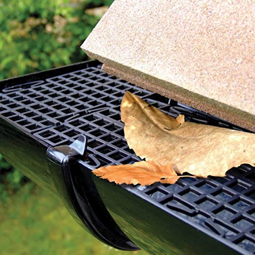 Taylor & Brown 5m Gutter Leaf Guard Protection System Black Mesh Roof Guttering Cover To Stop Blockages Leaf Moss & Debris Cloggs Blocks (10x500mm lengths) (10m)