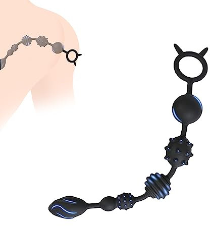 BDSMYOU Plug Anal Buttplug Chaîne Anale,Avec 6 Boules Anales Perles Anales,34 cm Extra Long Plug Anal Godemiché,Plug Butt Ecarteur Anal Jouets Anaux,Masturbateur Anus,Jouets Sexuels Les Deux (S,34cm)