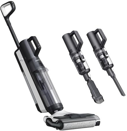 PUREPLUS Aspirateur eau et Poussière Intelligent,Mop et Aspirateur Sans fil 2 en 1 Convient à un Large éventail de Surfaces Léger et Portatif