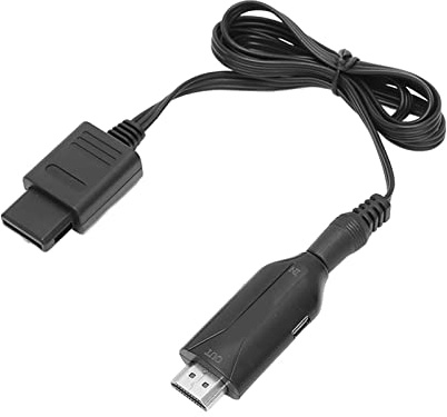 Super Game Console Converter with Power Cord, 3 Display Modes Plug and Play HD Video Adapter Cable for N64 SNES NGC Multimedia Interface