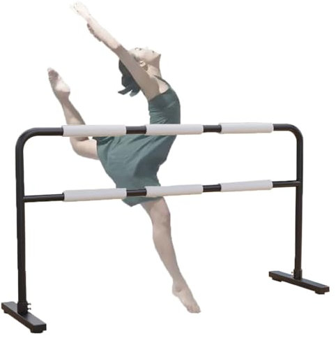 Ballettstange Home Dance Room Ballettstange aus schwarzem Stahl mit bequemem, rutschfestem Schaumstoffgriff, geeignet für Erwachsene und Kinder (Color : Black, Size : 1.5M/5FT)