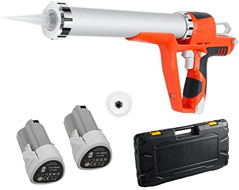 12v Cordless Caulking Glass Glue/Sausage Silicone Gun, 300/600ml Automatic Professional Electric Portable Construction Hard Rubber Sealant Gun