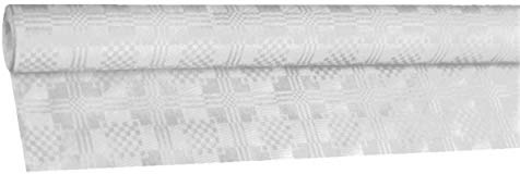VEPATIM 1 Rolle Damasttischdecke Tischtuch aus Papier 1,20m x 10m weiß
