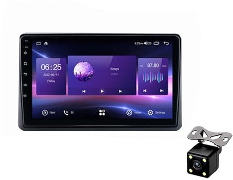 ZhiQin Autoradio Android 12 Stereo Auto Radio GPS Navigation per Honda City 2020 9 Pollici Bluetooth Ricevitore FM Supporto WiFi/SWC/2 Porte USB+Fotocamera Posteriore,6+128g