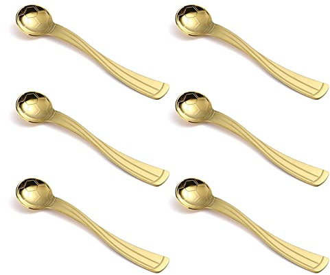 6 Pcs Espresso Spoons Stainless Steel Dessert Long Handle Tea Coffee Stirring Spoons for Dessert Ice Tea