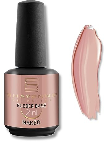 SHAYENNE Rubber Base Color 15ml - 2in1 Naked - Made in Germany | Soak Off Gel UV/LED, Base Coat & Farbe, Gummibase für Nägel, Gellack, Nagelgel, langanhaltender Lack, Made in Germany