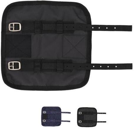 netproshop Deckenerweiterung Brusterweiterung für Pferdedecken Schnallenverschluß 600D-Turnout-Stoff 150g-Füllung, Farbe:Schwarz