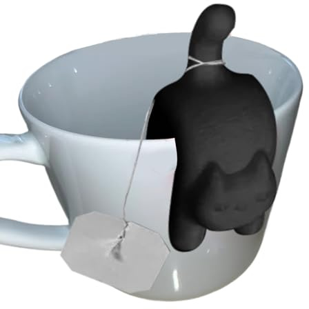 Soporte Para Bolsitas De Té Para Tazas - Con Forma De Gato Portátil Reutilizable Divertido - Soporte Para Bolsas De Té Y Base Para El | Para Hombres Hogar Estudio Viaje Oficina En El Hogar Apartamento