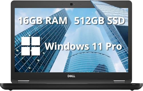 Dell Latitude 5490 Business Laptop Computer, 14” FHD(1920x1080), Intel Core i5-8th, 16GB RAM, 512GB SSD, Qwerty Keyboard, Windows 11 Pro (Refurbished)