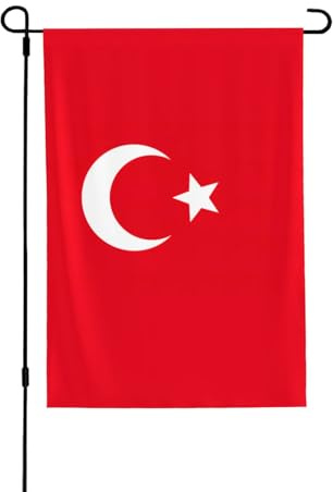 Bandiera della Turchia resistente alle intemperie bandiera su entrambi i lati, 71 x 102 cm, decorazione stagionale per giardino, cortile e portico