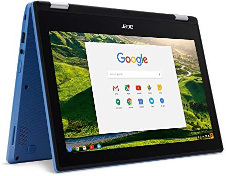 Acer Chromebook R 11 CB5-132T-C67Q - Display touchscreen IPS da 11,6 (processore Intel Celeron N3060, memoria da 4 GB, memoria eMMC da 32 GB, Chrome OS), blu