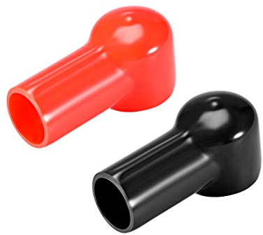 sourcing map Batterieklemmen Isolierung Gummi Material Schutzabdeckungen15mm x 20mm, 1 Paar