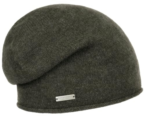 Seeberger Kaschmir Beanie mit Rollrand Kaschmirmütze Strickmütze Wintermütze Mütze Long Beanie Strickmütze Beanie Oversize