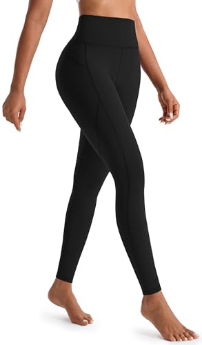 JOYSPELS Figurformende Damen Sporthose mit Pfirsich Design, Blickdichte Sport Leggings - Lange Sportleggins Yogahosen mit Taschen