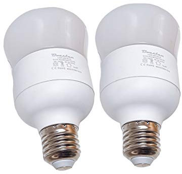 LEDLUX LC2711W 2 Pezzi Lampade Antizanzare Led E27 Repellente Zanzara 11W 3 In 1 Per Interno e Esterno
