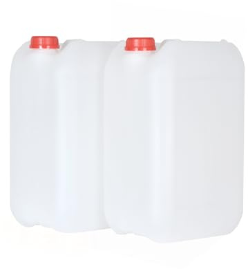 2 Garrafas 25 litros Boca Ancha ADR Homologada Gasolina Resistente Químicos Furgoneta Camper Camping Aire Acondicionado liquidos acidos deposito homologacion Transporte Productos peligrosos