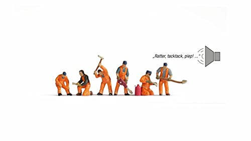 NOCH Sound-Szene „Baustelle am Gleis“, mit Modellbau Geräuschen, realistische Bauszene für Spur H0
