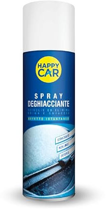 HappyCar - Deghiacciante Spray - Sciogli Il Ghiaccio - per Parabrezza e Vetri - Sblocca Finestrini, Cerniere, Guarnizioni e Serrature - 300ml