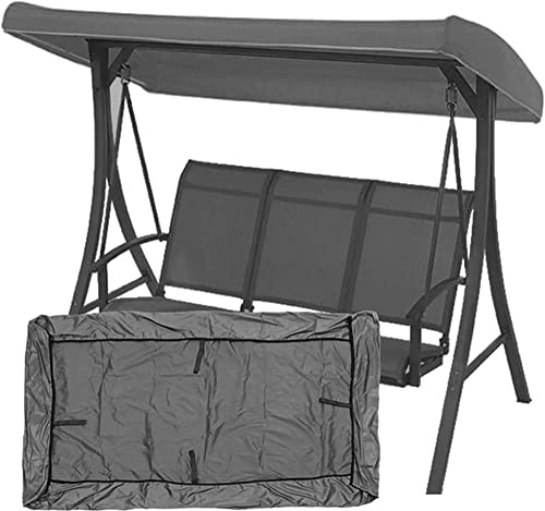 Ersatzdach für Hollywoodschaukel 3 Sitzer, Gartenschaukel Bezug für Hollywoodschaukel/Hängematte, wasserdichtes Dach für Gartenschaukel, UV-Schutz-Grau||142 * 120 * 18cm