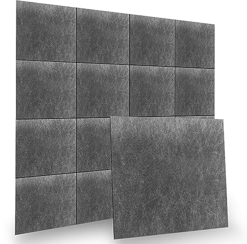 Foneso Schalldichte Schallschutzbarriere, aus Vinyl, Anti-Vibrations-dämpfendes Material, reduziert Lärm, 30,5 x 30,5 cm, dick, 2 mm, 24 Stück