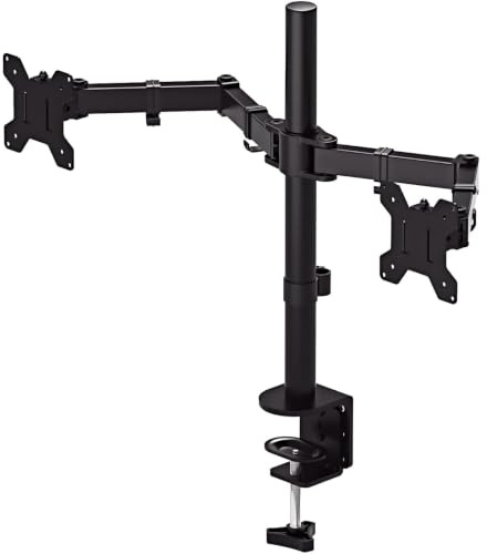 Multibao Dual Monitor Arm Desk Mount Stand for 13-27 inch LCD LED Computer Screen, Ergonomic Height Adjustable Arm Bracket