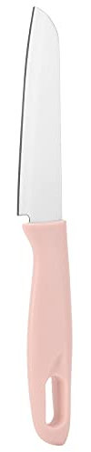 Qcwwy Kompaktes Obstmesser aus Edelstahl mit Rutschfestem Griff für Müheloses Schneiden und Schälen (Nordisches Rosa)