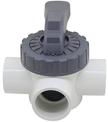Kunststoff-Ventilanschluss, Ventilschalter Spa-Umlenkventil, Pool-3-Wege-Ventil, PVC-Absperrventile, Absperrventil for Wasserleitungen, Schwimmbad-Kugelventile (Größe: Innendurchmesser 63 mm) (Size :
