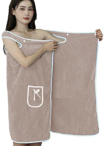 Asciugamano Da Donna - Asciugamano Da Bagno In Pile Resistente, Comodo Asciugamano Da Doccia Con Tasca | Morbidi Copricostumi Da Bagno, Pareo Da Bagno Da Donna, Telo Da Bagno Indossabile Per Ragazze