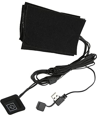 Coperta di riscaldamento 12 V Riscaldamento 15 × 8 × 2 Abbigliamento Elettrico USB Cinque Cuscinetti Riscaldatori Temperatura Regolabile Temperatura Riscaldatore