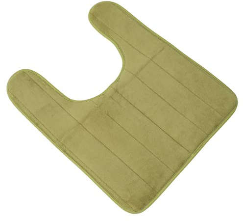 Hoement Alfombra Baño Absorbente Antideslizante Tapete Baño u WC Hecho De Algodón