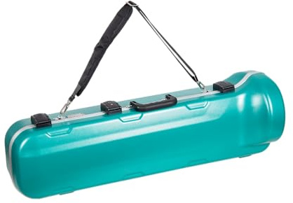 Crossrock Funda para clarinete, carcasa rígida de fibra de vidrio, correas de mochila, Azul menta, Trombone, Trombón