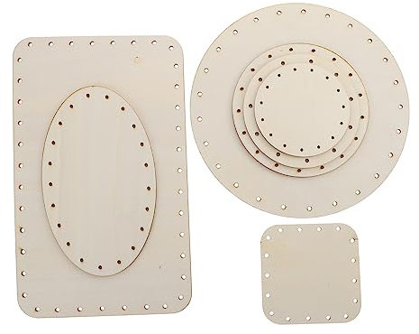 STOBOK 7stücke Teiliges Aus Holzscheiben Mit Löchern Für -projekte Natürliche Holzornamente Zur Wandgestaltung Für Bastelarbeiten Hochzeiten Und Kreative Kunstprojekte