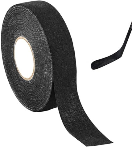 WUSJCOF 1 Stück Schere Schläger Tape Hockeyschläger Tape Rutsch Griffband Sporttape Eishockey Griffband Schlägertape (2.5cm*25m) (Schwarz)