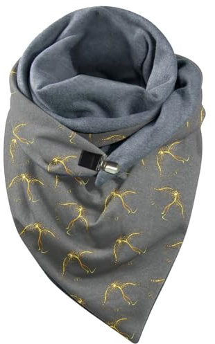 Weihnachtsschal Damen Schal Dreieck Damen Schlauchschal Baumwolle Dreieckstuch Herbst Winter Warm Weihnachten Drucken Scarf Kuschelige Und Wunderschöne Elegant Halstuch Wickelschal