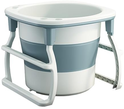 Faltbare Badewanne Erwachsene, Mobile Reisebadewanne, Freistehende Badewanne, Camping Badewanne Klappbar für Kleines Badezimmer Dusche Balkon(Blue,82 * 78 * 65cm)