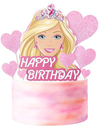 UEIOAVL Topper per cupcake non commestibili Confezione da 9 ragazze per decorare torte, set di toppers per torta di compleanno per bambini per decorare torte