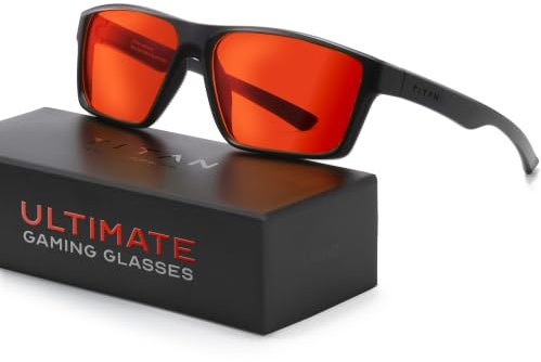 Titan Gaming Glasses, Anti Blue Light Glasses Men, UV400 Protection Blue Light Blocking Glasses for Computer Eye Strain