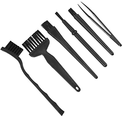Uonlytech 6piezas Cepillos Antiestáticos para Limpiar Teclados Mecánicos Kit de Limpieza de Polvo para Electrónica de Pcb